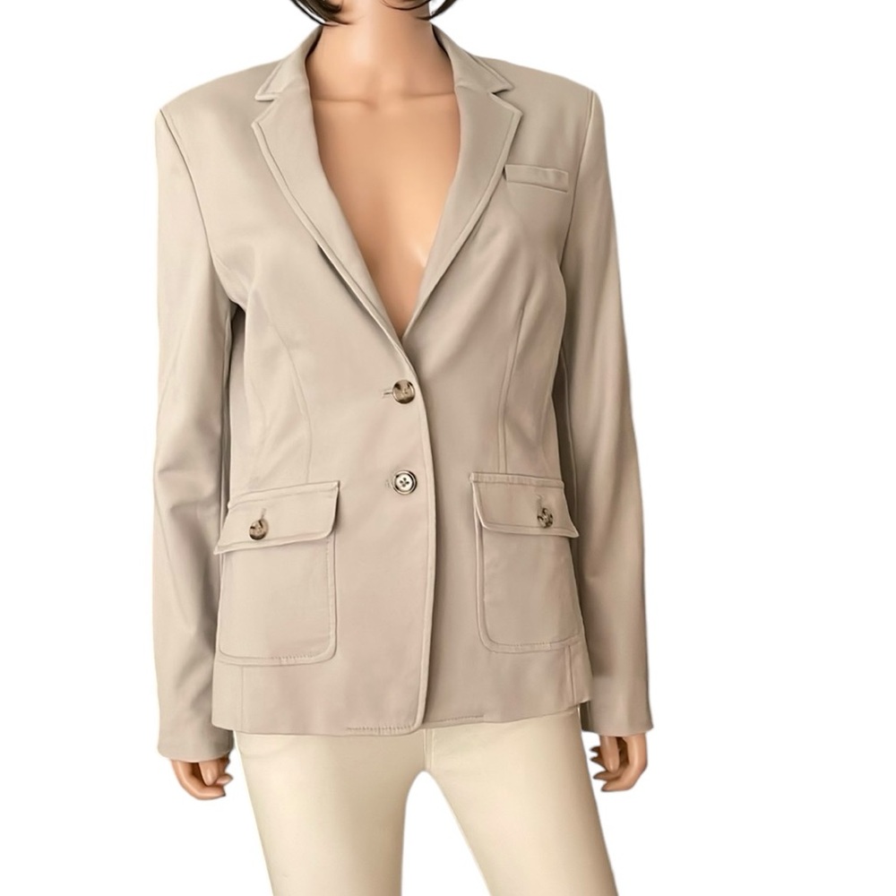 Banana Republic khaki gray cotton blended blazer
